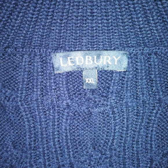 Ledbury: Navy Blue "The Nottingham" Cardigan (2XL) - Picture 3 of 5